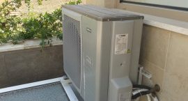 Unità esterna pompa di calore NIBE Split Pack1 per villino monofamiliare.