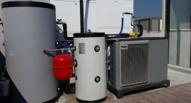 Pompa di calore NIBE F2040 per impianto aerotermico.