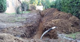 Scavi per impianto geotermico in casale a Monteporzio Catone