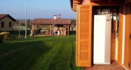 Pompa di calore NIBE F1245 per impianto idrotermico in villino monofamiliare.